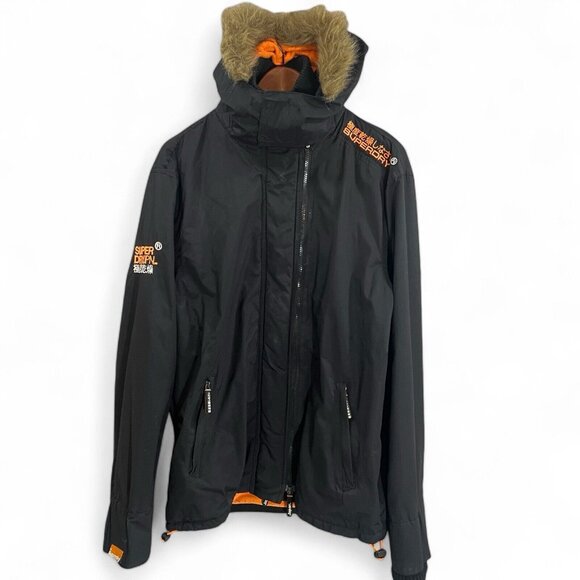 Superdry JPN Original Windcheater Jacket Women Sz XXL Fur Breathable Triple Zip - Picture 1 of 16